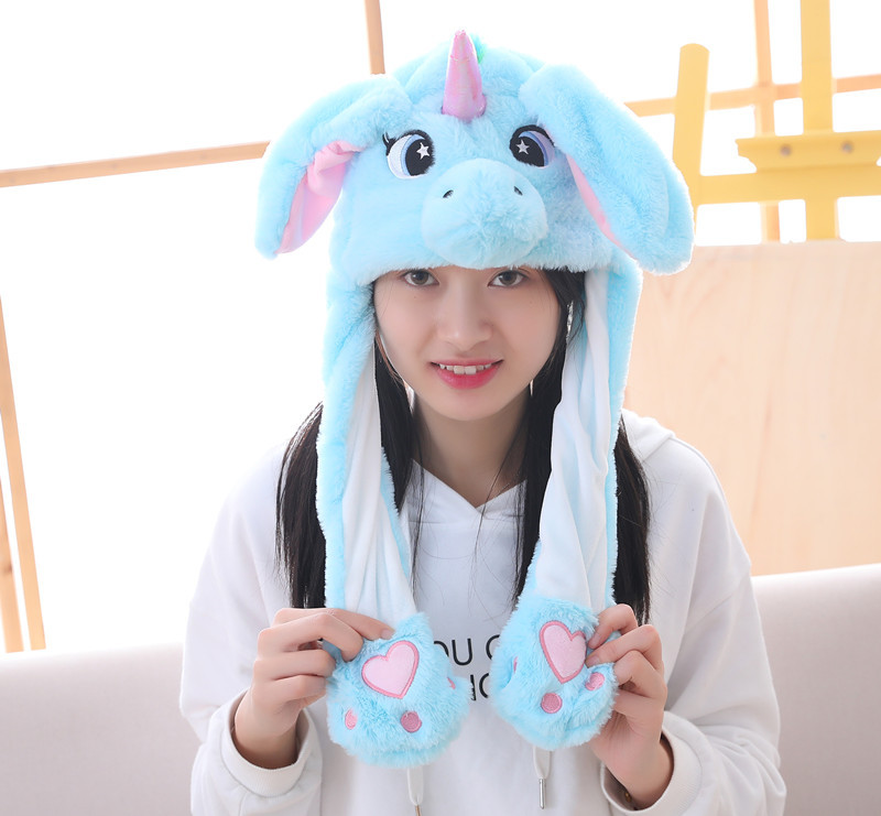 GORRO UNICORNIO KAWAII MUEVE LAS OREJAS VESTIMENTA GORROS