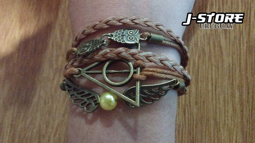 Pulsera Brazalete Marr N Harry Potter Reliquias Snitch Buho Accesorios