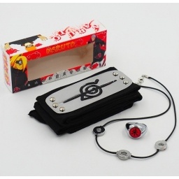 Set De Itachi Bandana Anillo Y Collar - Serie Naruto Anime