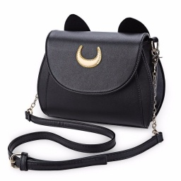 CARTERA SAILOR MOON NEGRA LUNA ANIME MANGA