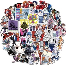 SET DE 50 PEGOTINES STICKERS DE EVANGELION