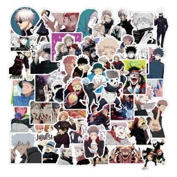 SET DE 50 PEGOTINES STICKERS DE JUJUTSU KAISEN